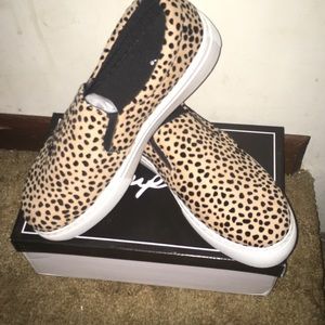 NEW Qupid Tan/Black Leopard Suede PU Size 10